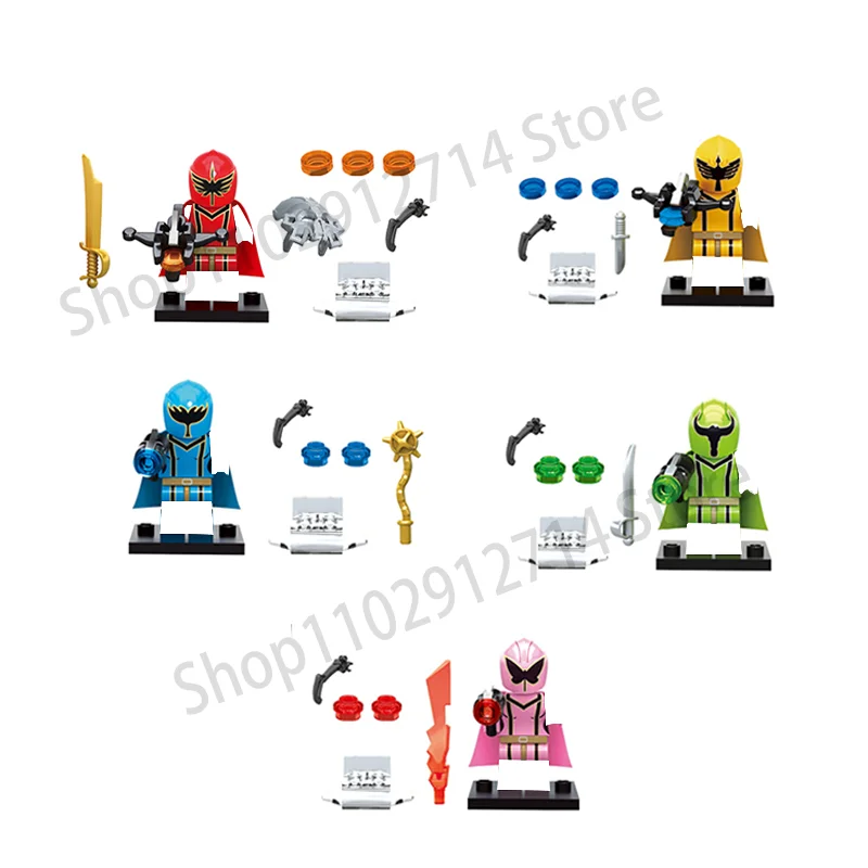 Model Kit Power Rangers - Set de 5 Bloques de Construcción