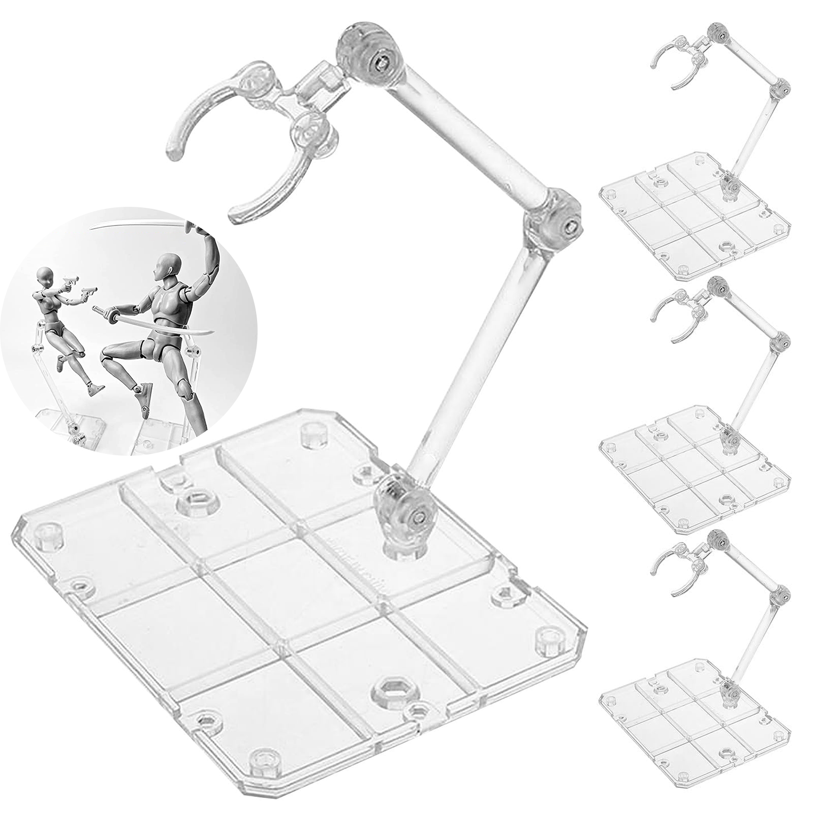 Model Kit Gunpla - Soporte de figura de acción transparente,