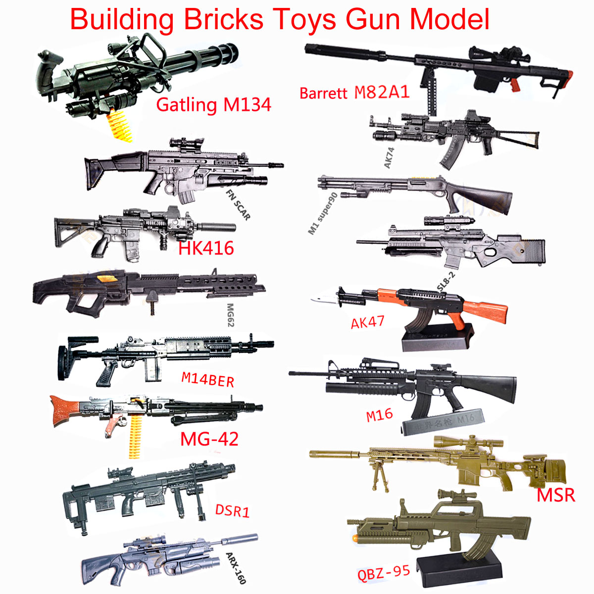 Model Kit Weapons - Juguete a Escala 1:6, Mini Modelo
